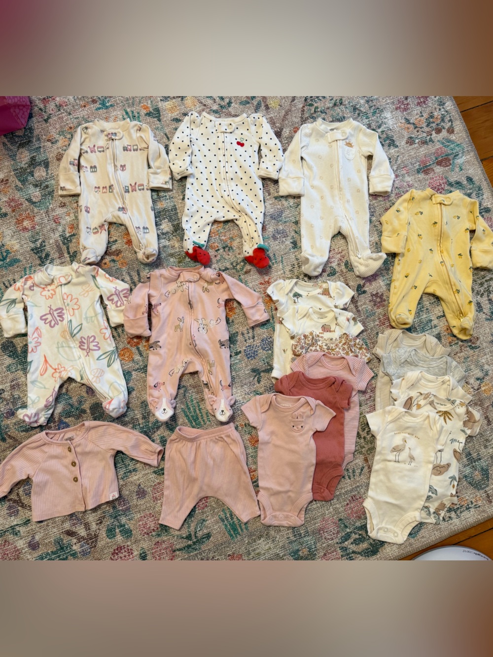Carter’s footed sleepers and onesies